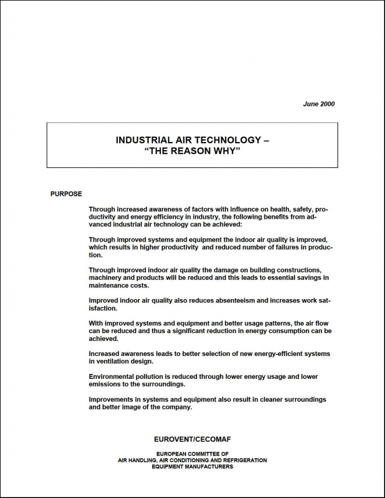 Eurovent 12/13: Industrial air technology – the reason why