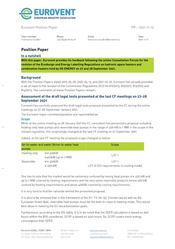 Eurovent comments on Lot 1-2 following CF 2021-09-27-28