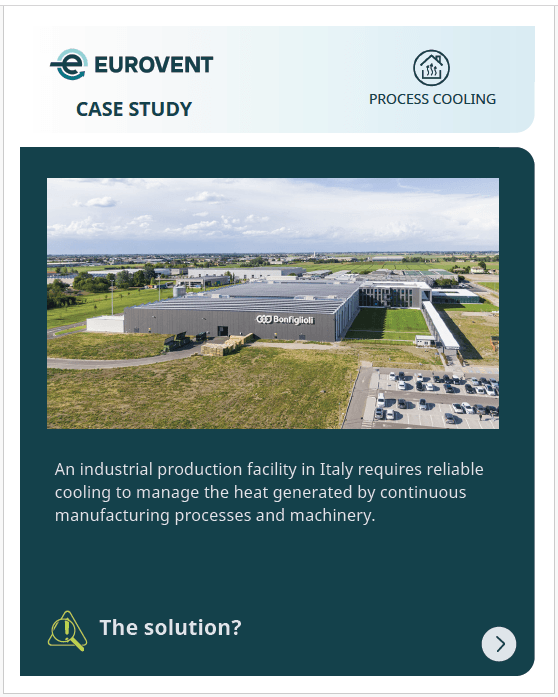 Bonfiglioli production facility using centralised cooling system