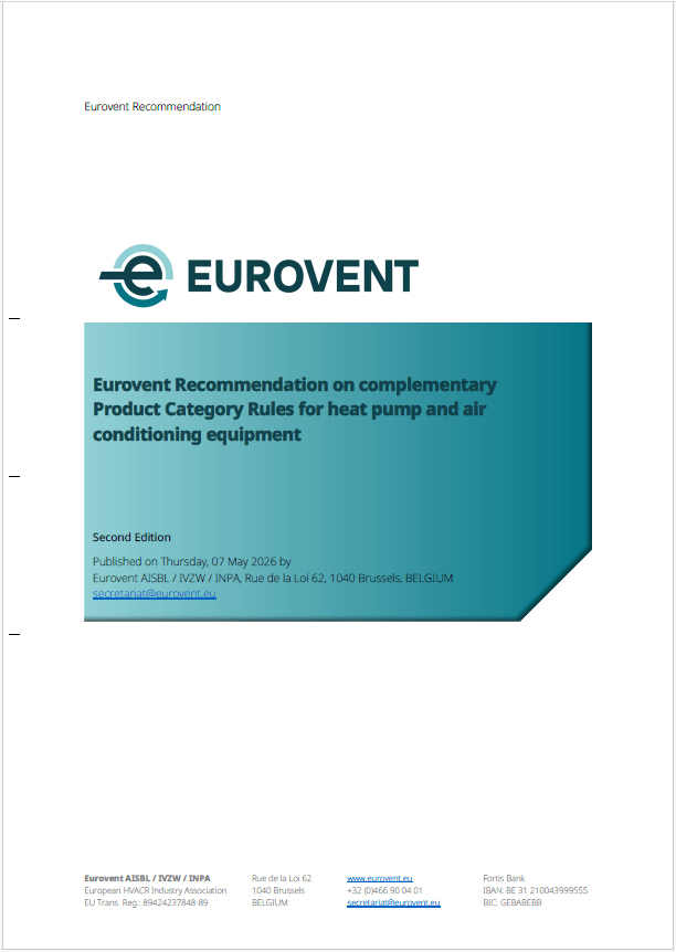 Recommendation on cPCR for heat pump and air conditioning equipment (2nd edition)